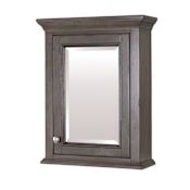 CRAFT + MAIN Brantley 22" x 28" Single Door Framed Medicine Cabinet with Beveled Mirror Distressed Grey
