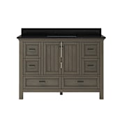 CRAFT + MAIN Brantley 48" Free Standing Single Basin Vanity Set with Cabinet and Quartz Vanity Top Distressed Grey