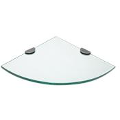 CRAFT + MAIN 10" Glass Shower Shelf Brushed Nickel