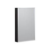 CRAFT + MAIN 19" Single Door Mirrored Medicine Cabinet with Slow Close Hinges Black