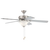 Craftmade Builder 52" 5 Blade Indoor LED Ceiling Fan Brushed Nickel