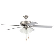 Craftmade 52" 5 Blade Indoor LED Ceiling Fan Brushed Polished Nickel