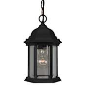 Craftmade Hex Style Cast 7" Wide Outdoor Mini Pendant Matte Black