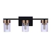 Craftmade Bond Street 3 Light 19" Wide Vanity Light Flat Black / Satin Brass