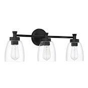 Craftmade Henning 3 Light 24" Wide Vanity Light Flat Black