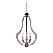 Craftmade Winton 3 Light 17" Wide Taper Candle Pendant Weathered Pine