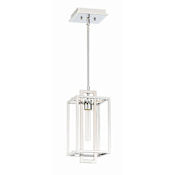 Craftmade Cubic Single Light 7" Wide Cage Mini Pendant Chrome
