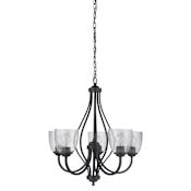 Craftmade Serene 5 Light 25" Wide Chandelier Espresso