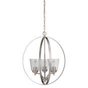Craftmade Tyler 3 Light 21" Wide Chandelier Brushed Polished Nickel