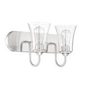Craftmade Gwyneth 2 Light 18" Wide Vanity Light Brushed Polished Nickel