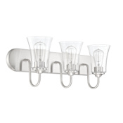 Craftmade Gwyneth 3 Light 24" Wide Vanity Light Brushed Polished Nickel