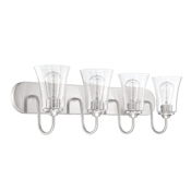 Craftmade Gwyneth 4 Light 30" Wide Vanity Light Brushed Polished Nickel