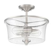 Craftmade Gwyneth 2 Light 13" Wide Semi-Flush Ceiling Fixture / Converts to Pendant Brushed Polished Nickel