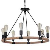 Craftmade Dillon 8 Light 30" Wide Ring Chandelier Flat Black