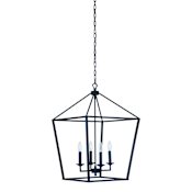 Craftmade Flynt 4 Light 19" Wide Taper Candle Pendant Flat Black