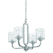 Craftmade Collins 4 Light 24" Wide Chandelier Brushed Polished Nickel