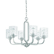 Craftmade Collins 6 Light 26" Wide Chandelier Brushed Polished Nickel