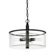 Craftmade Hailie 4 Light 15" Wide Drum Chandelier Flat Black