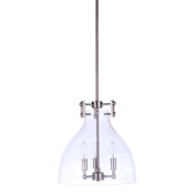 Craftmade Chardonnay 3 Light 14" Wide Pendant Brushed Polished Nickel
