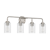 Craftmade Stowe 4 Light 31" Wide Vanity Light Brushed Polished Nickel