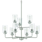 Craftmade Stowe 9 Light 30" Wide Chandelier Brushed Polished Nickel
