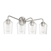 Craftmade Shayna 4 Light 31" Wide Vanity Light Brushed Polished Nickel