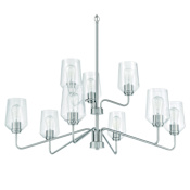 Craftmade Shayna 9 Light 39" Wide Chandelier Brushed Polished Nickel