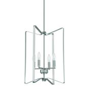 Craftmade Shayna 4 Light 15" Wide Taper Candle Style Chandelier Brushed Polished Nickel