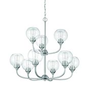 Craftmade Glenda 9 Light 30" Wide Chandelier Brushed Polished Nickel