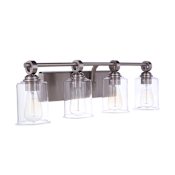 Craftmade Romero 4 Light 31" Wide Vanity Light Brushed Polished Nickel