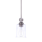 Craftmade Romero 5" Wide Mini Pendant Brushed Polished Nickel