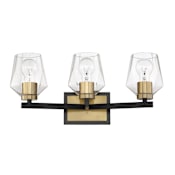 Craftmade Avante Grand 3 Light 21" Wide Vanity Light Flat Black / Satin Brass