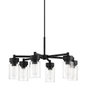 Craftmade Bennet 6 Light 28" Wide Outdoor Chandelier Midnight
