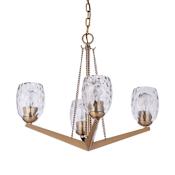 Craftmade Guiding Star 4 Light 22" Wide Chandelier Satin Brass
