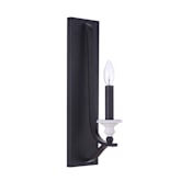 Craftmade Esme 18" Tall Bathroom Sconce Flat Black / Matte White