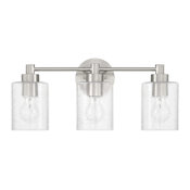 Craftmade Lyndsey 3 Light 21" Wide Vanity Light Brushed Polished Nickel