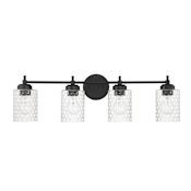 Craftmade Claire 4 Light 30" Wide Vanity Light Flat Black