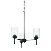 Craftmade Claire 3 Light 20" Wide Chandelier Flat Black
