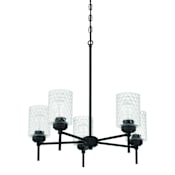 Craftmade Claire 5 Light 25" Wide Chandelier Flat Black