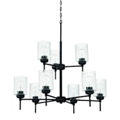 Craftmade Claire 9 Light 30" Wide Chandelier Flat Black