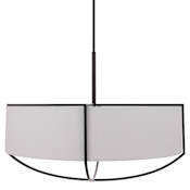 Craftmade Banks 8 Light 33" Wide Pendant Flat Black