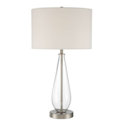 Craftmade 27" Tall Vase Table Lamp Brushed Polished Nickel