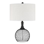 Craftmade 24" Tall Vase Table Lamp Brushed Nickel / Black Paint