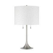 Craftmade Neely 2 Light 30" Tall Buffet Table Lamp Brushed Polished Nickel