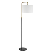 Craftmade Ingraham 66" Tall Buffet Floor Lamp Flat Black / Satin Brass