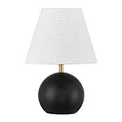 Craftmade Olive 12" Tall Buffet Table Lamp Flat Black / Satin Brass