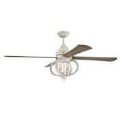 Craftmade Augusta 60" 4 Blade Indoor LED Ceiling Fan Cottage White