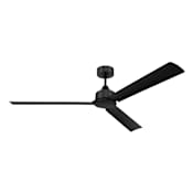 Craftmade Charming 62" 3 Blade Indoor / Outdoor Ceiling Fan Flat Black