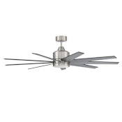 Craftmade Champion 60" 9 Blade Indoor LED Ceiling Fan Brushed Polished Nickel