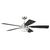 Craftmade Chandler 52" 5 Blade Indoor Smart LED Ceiling Fan Polished Nickel